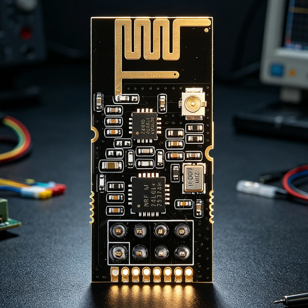 GT-24 Wireless Module NRF24L01P PA LNA SPI 2.4GHz Integrated Data Transmission Modules 10Mbps 1100 m Transmission Transceiver