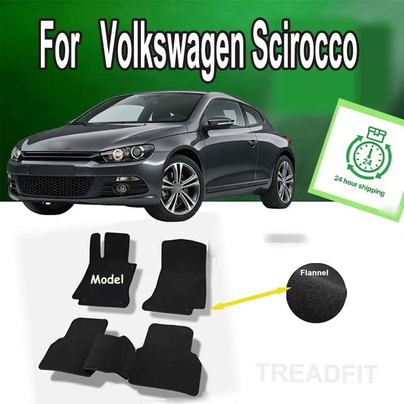 

Nylon Suede "Car Mats With Buttons For Volkswagen Scirocco 2008–2017 R-line GTS Car-Specific Mats