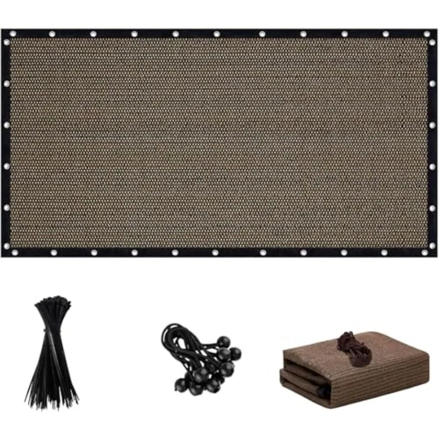 

90% Sun Shade Cloth with Grommets, 4 X 16 Feet Pergola Shade Cover, Mesh Tarp Sun Screen for Patio, Outdoor, Garden, Backyard