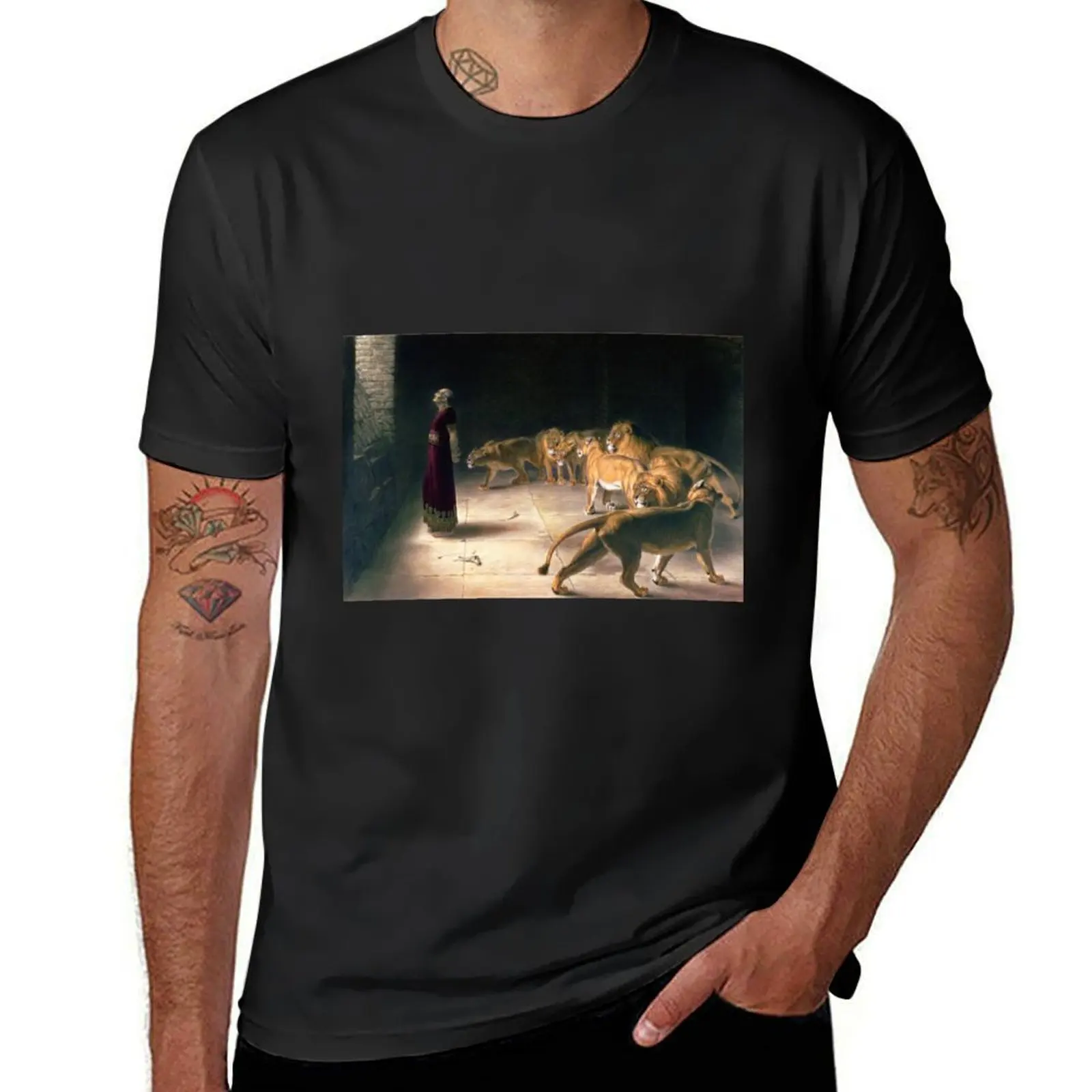 Briton Riviere - Daniels Answer To The King Painting T-Shirt korean fashion hippie clothes oversizeds mens funny t shirts