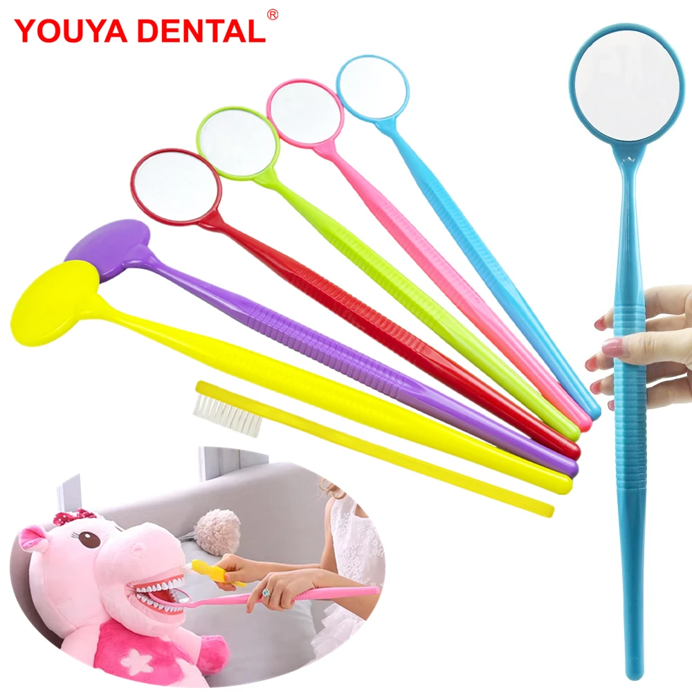 Big Dental Toy Mirror Toothbrush For Kids Dental Plush Toys Doll Oral Exam Reflector Mirror Tooth Brush Dentist Accessories Gift