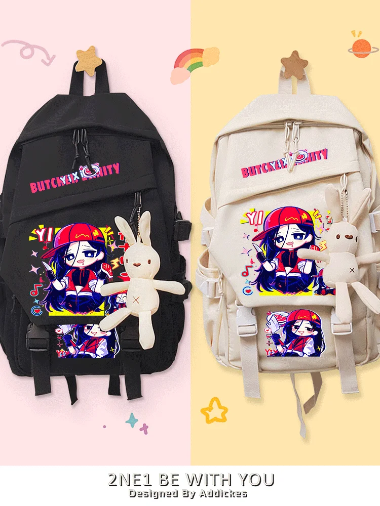 大容量バーチャルアイドルボーカロイドスクールバックパックカジュアルシンプルスタイルダブルショルダーバッグ女子学生旅行バッグ