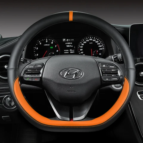 Чехол на руль D-образной формы для Hyundai Ioniq 5 из искусственной кожи — фото модели