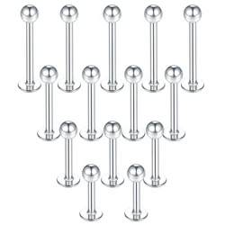 100Pcs/lot Stainless Steel Labret Ring Lip Piercing Ear Cartilage Tragus Earrings for Women Helix Piercing Body Jewelry 16G