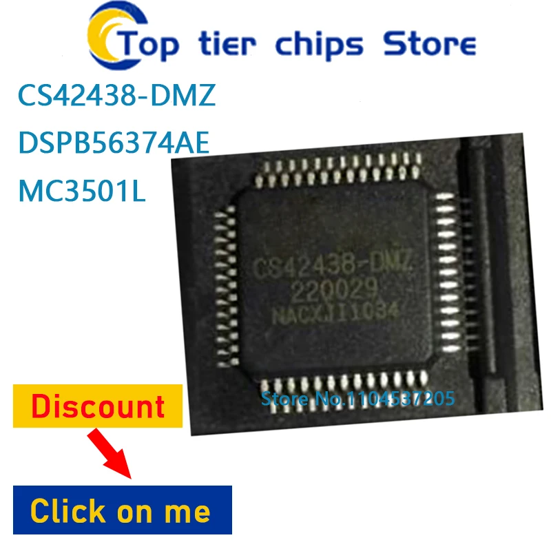 

5PCS/LOT CS42438-DMZ DSPB56374AE MC3501L QFP52 100% NEW