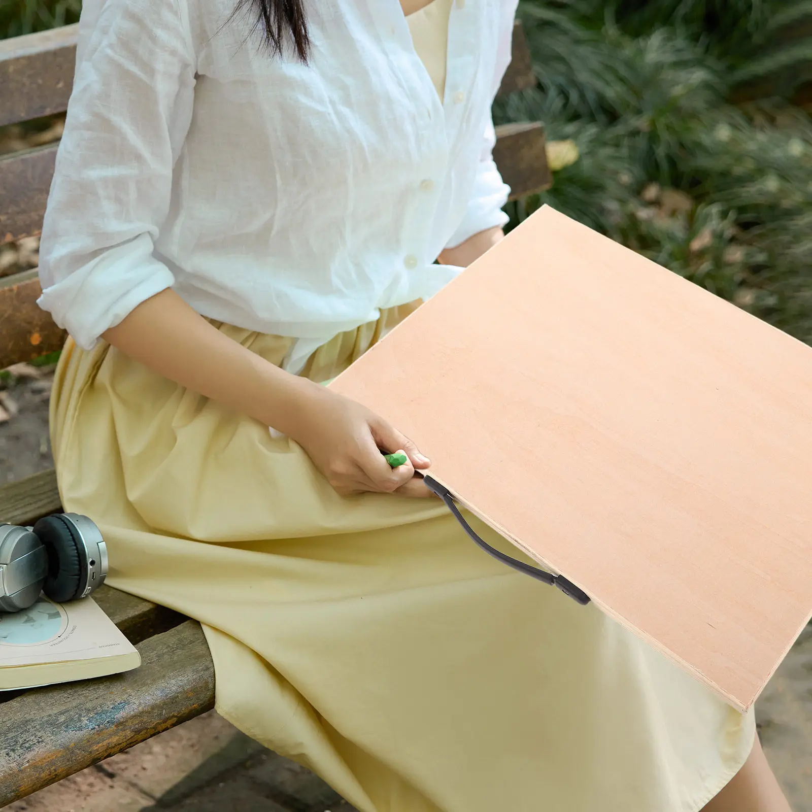 

Solid Wood Drawing Board Smooth Surface Perfect Indoor Outdoor Sketching 17.4x11.7x0.6 Artists Portable Drawing Painting Board