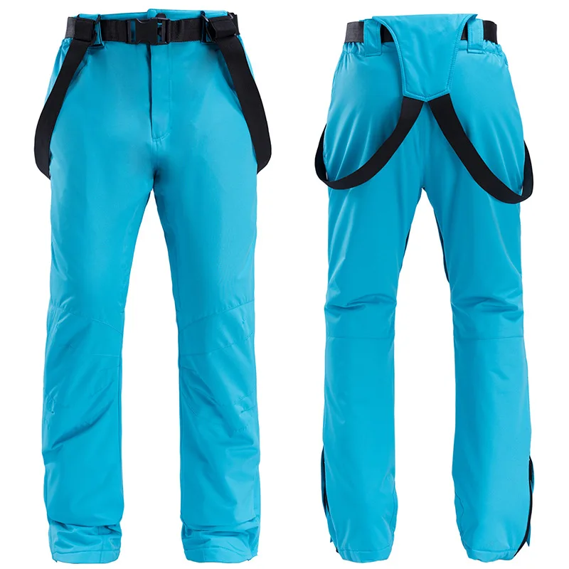 -30℃ Ski pants single board double board Strap pants for men and women Warm and thickened Waterproof and windproof