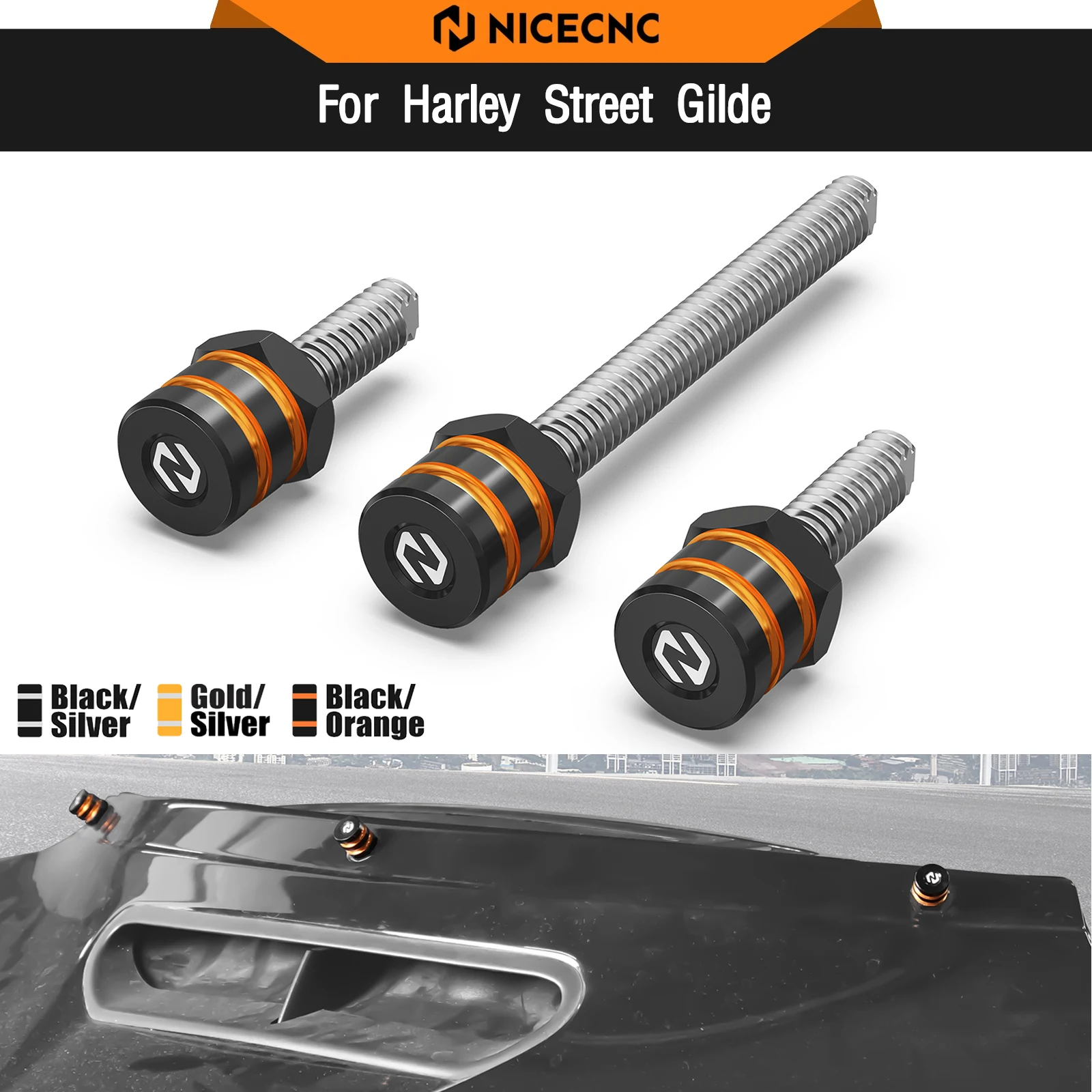 

For Harley Street Glide FLHX 2014-2023 Windshield Mounting Spikes Screws Street Glide Special FLHXS 2014-2023 ST FLHXST 2022-23