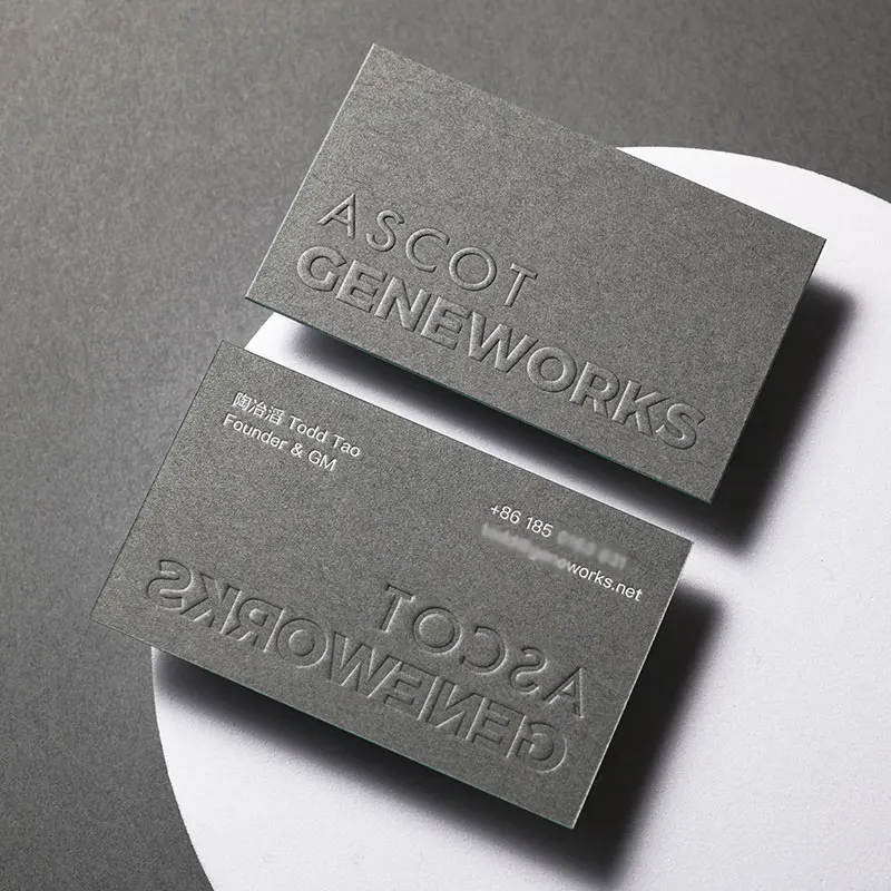 Kartu Nama Khusus Pencetakan dua sisi penuh warna Warna-warni Multi-warna dalam Sistem Warna Macaron Timbul Debossed