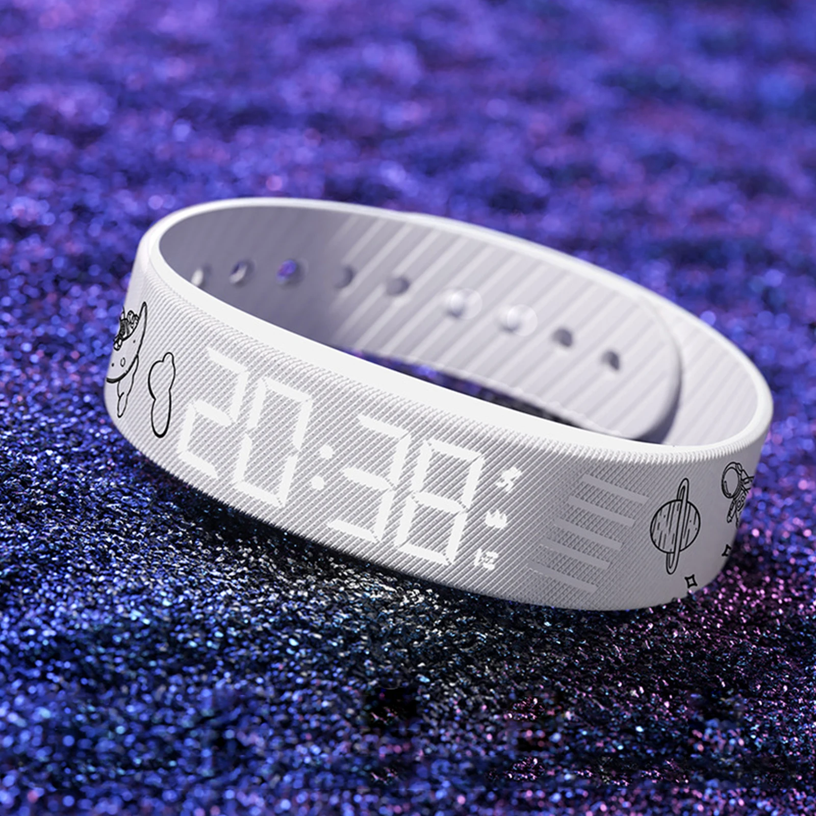 Vibrating Alarm Wristband with Step Counter Pedometer Alarm Clock Watches Rechargeable for Heavy Sleepers Men & Women
