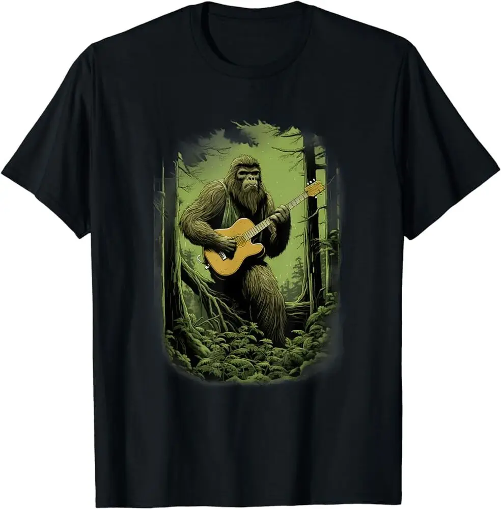 Bigfoot's Plays Guitar Or Electric  Sasquatch T-Shirt, Unisex TeesUnisex Summer Luxury Brand Oversize