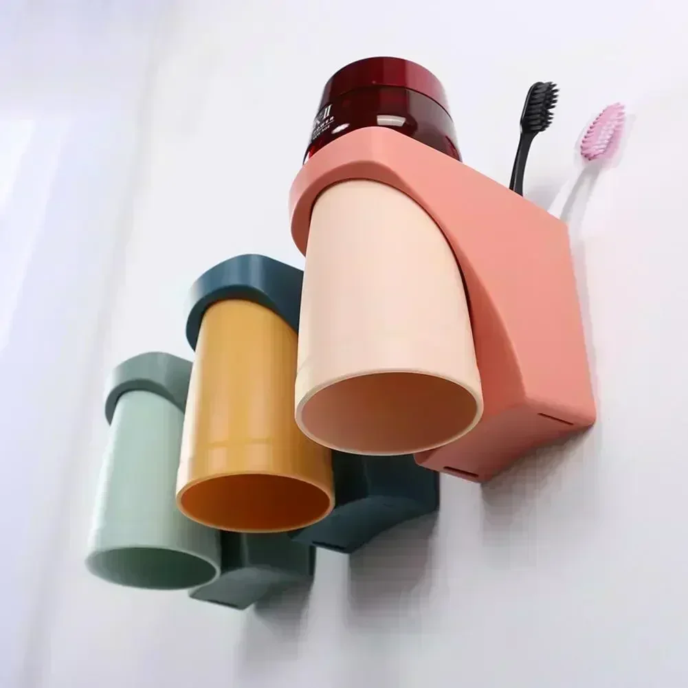 Creative Storage Solution For Bathroom Organization Space-Saving Rack Toothbrush Holder Ample Storage Space Magnetic Design