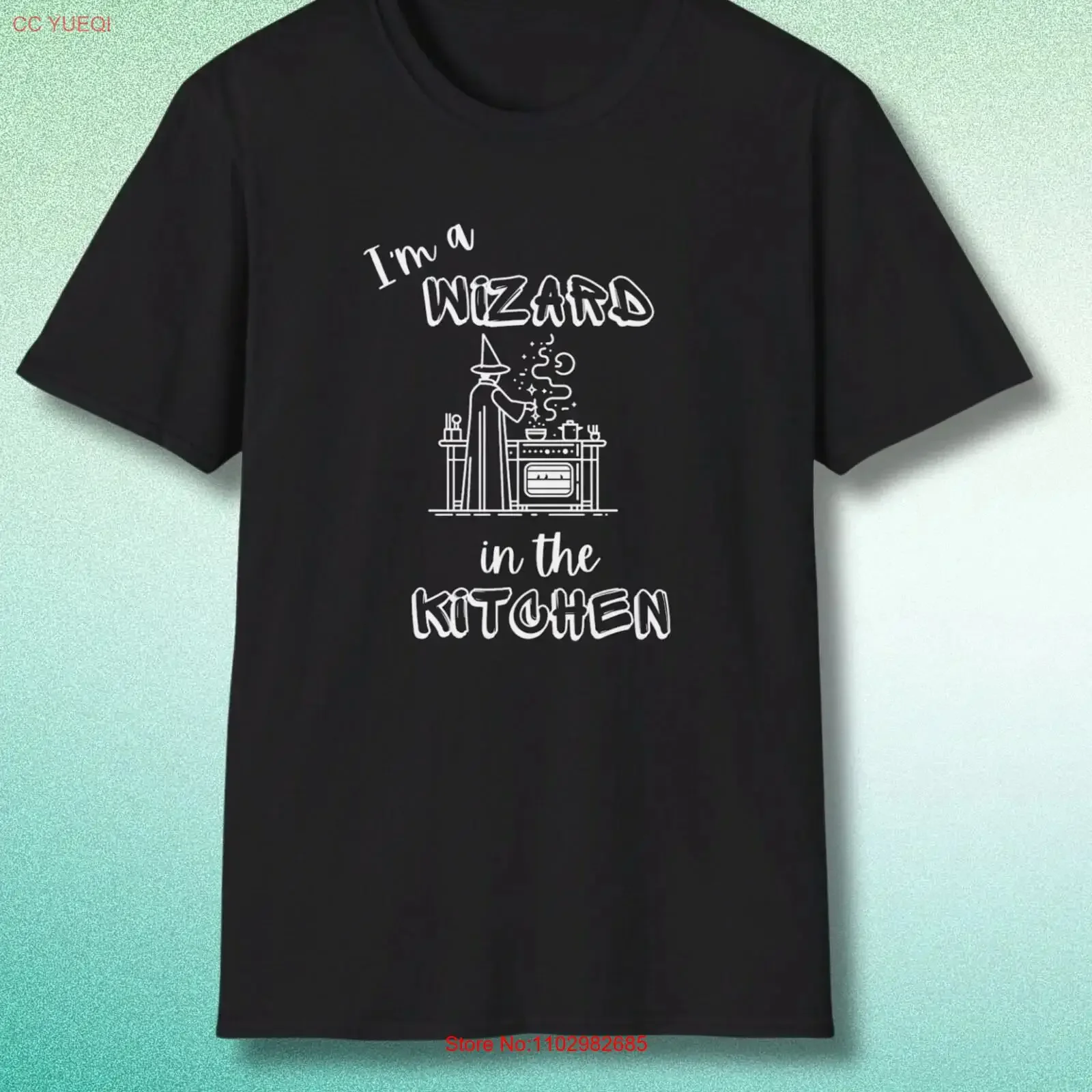Je suis un magicien dans la cuisine' T-shirt doux unisexe ajustement amusant chef cadeau magie pour les amateurs de cuisine des aliments confort d'alcool