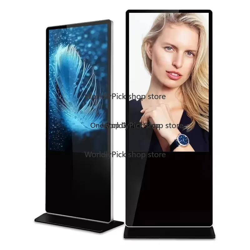 43 50 55 60 Inch Floor Standing Digital Signage Advertising Player Indoor Totem Hd Lcd Touch Screen Digital Kiosk
