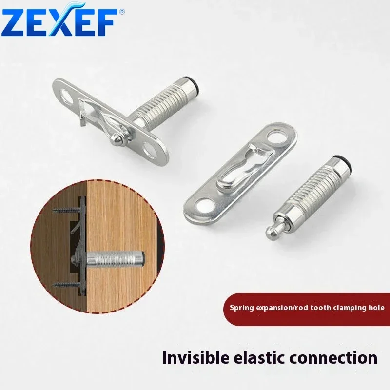 Home  4 Set Camping Car Van Furniture Hardware Bracket Board Telescopic Cabinet Buckle Connectors Elastic Invisible Lock Holder