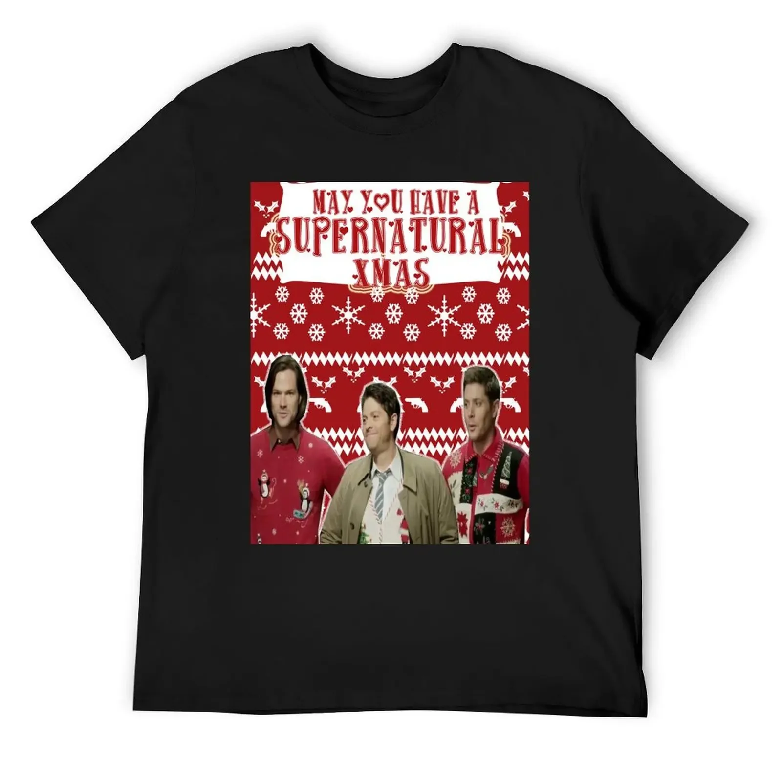 

Supernatural Christmas T-Shirt gifts for boyfriend vintage anime shirt oversize t-shirts man mens tall t shirts