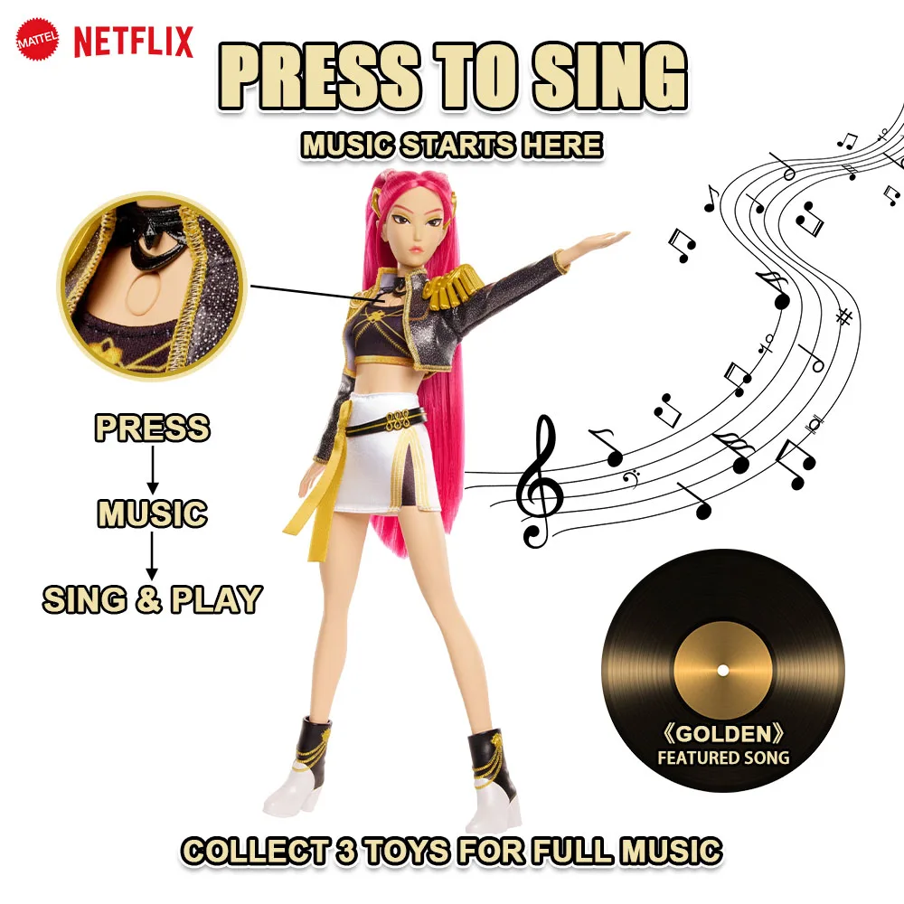 Original KPop Demon Hunters Golden Singing Dolls Idol Anime Collectible Fashion Dolls Five Points Of Articulation Fans Gifts Toy