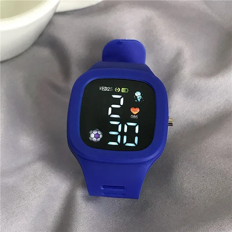 Cat-Ear Kids Watch with Bracelet Waterproof Digital Watch LED Sports Electronic Wristwatch for Girls Boys Students Children Gift