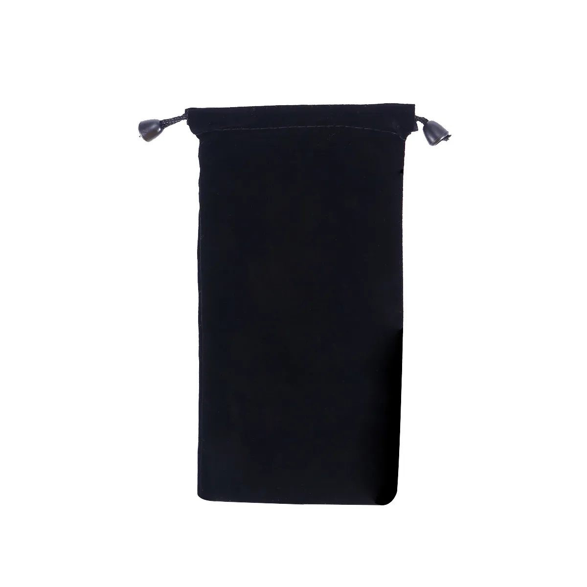 2 Pcs Jewelry Pouch Travel Folding Bag Felt Bags with Drawstring Watch Pouches Black
