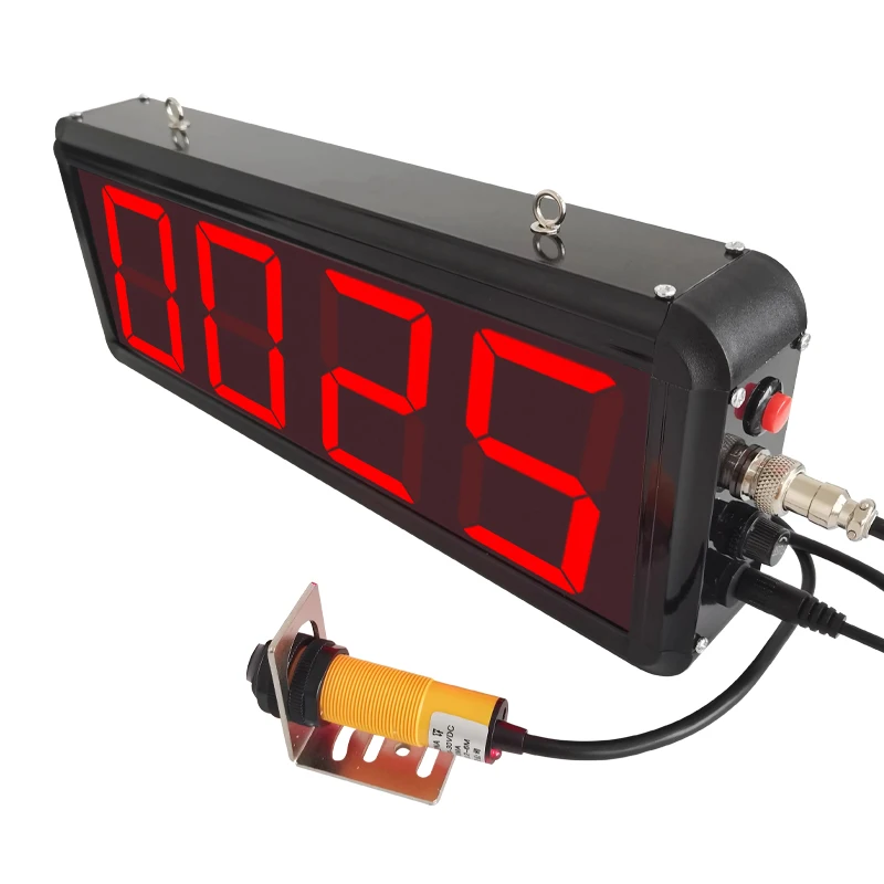 

CHEETIE CP137 LED 4 Digits Automatic Counting Red Number Display Count up Digital Counter With infrard Sensor