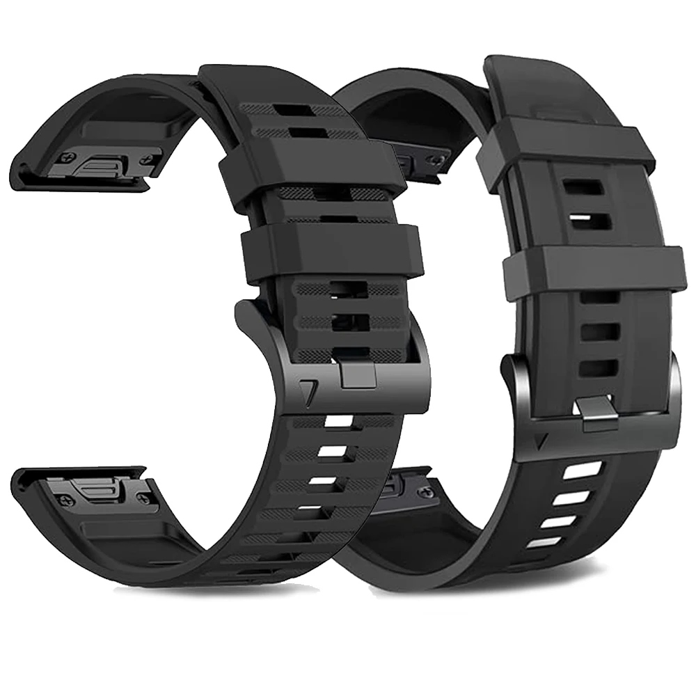 22 mm 26 mm Gummi-Schnellarmband für Garmin Fenix 8 7X 7 Pro Fenix 6X 6 5X 5 Tactix 8 Forerunner 970 965 955 Enduro 3 Loop Band