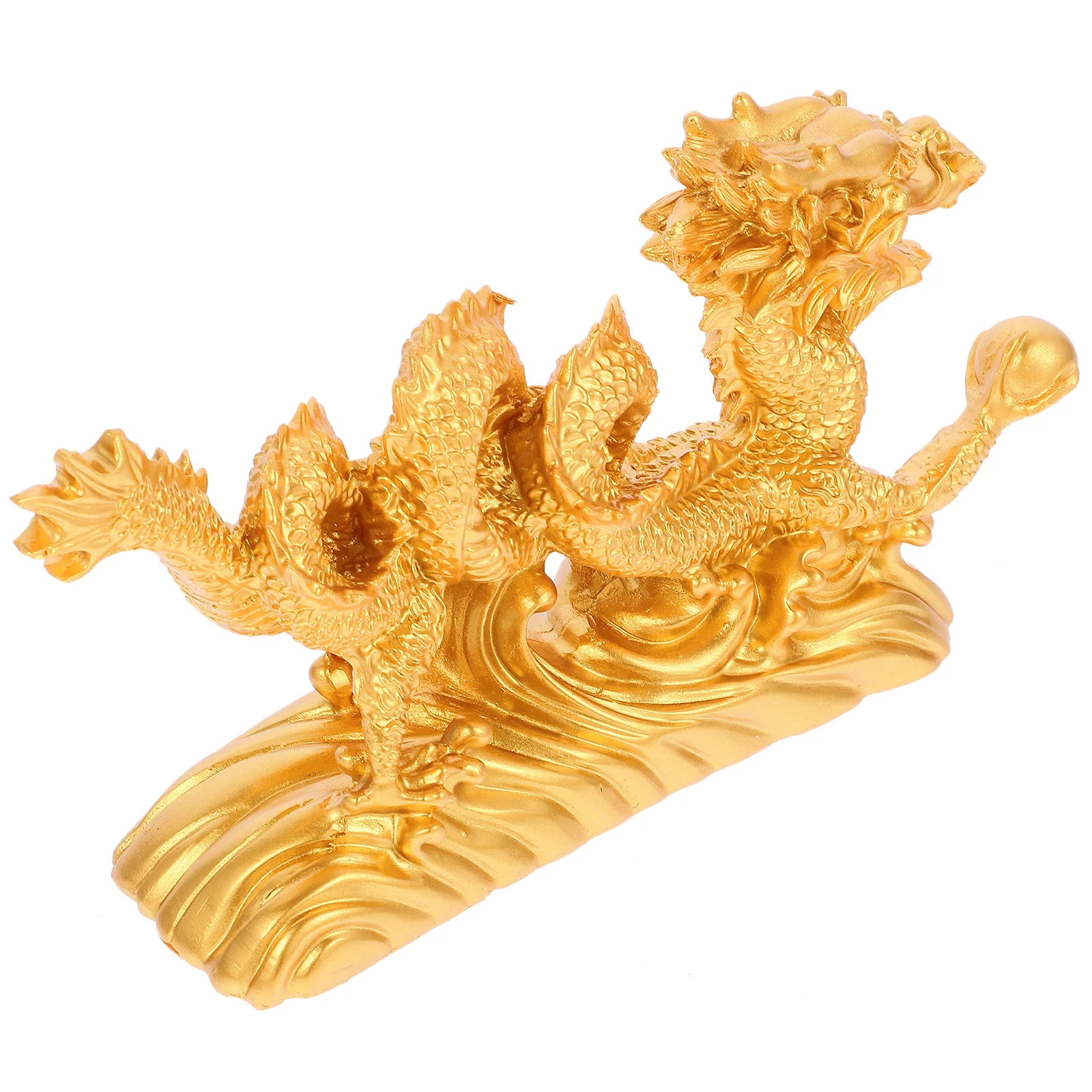 

Dragon Resin Statue Copper Imitation Vintage Style Feng Shui Ornament Desktop Decor Lucky Gift Resin Dragon Statue