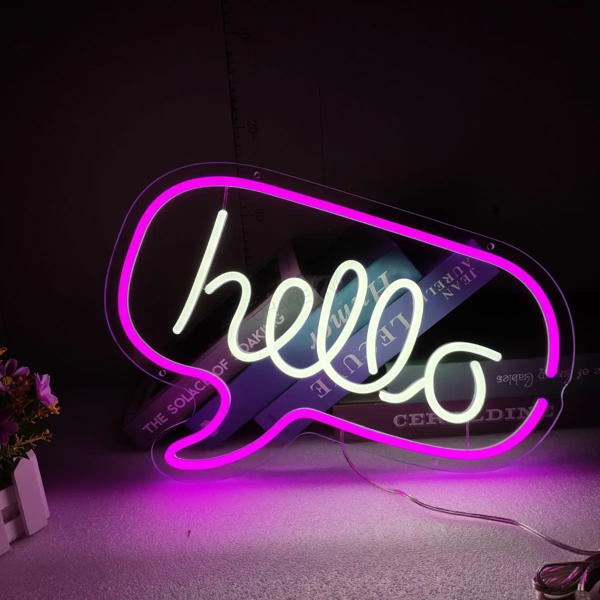 LED Hello Neon Lights Sign Custom Letters for Party Wedding Decorations Home Wall Room Decor Gifts Hello Neon Signs