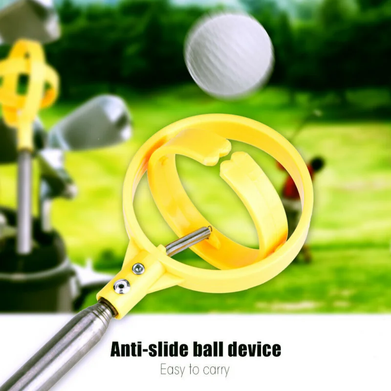 Golf Ball Pick Up Tools Telescopic Golf Ball Retriever Retracted Golf Pick Up Automatic Locking Scoop Picker Golf Ball Catcher