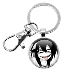 NEW Jeff And Jane The Killer Horror Game Key Glass Pendant Keychain Funny Meme Creepypasta Creepy Pasta Ticci Toby Jewelry Gift