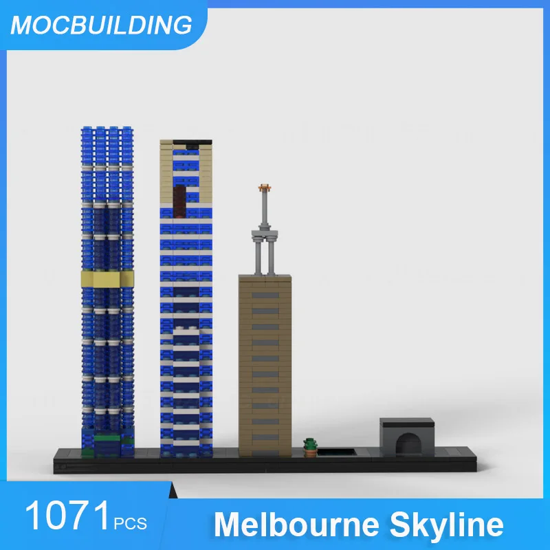 Moc Bouwstenen Architectuur Melbourne Skyline & Micro-Schaal Overheidskantoren Modellencollectie Tonen Speelgoed Geschenken 1071 Stuks