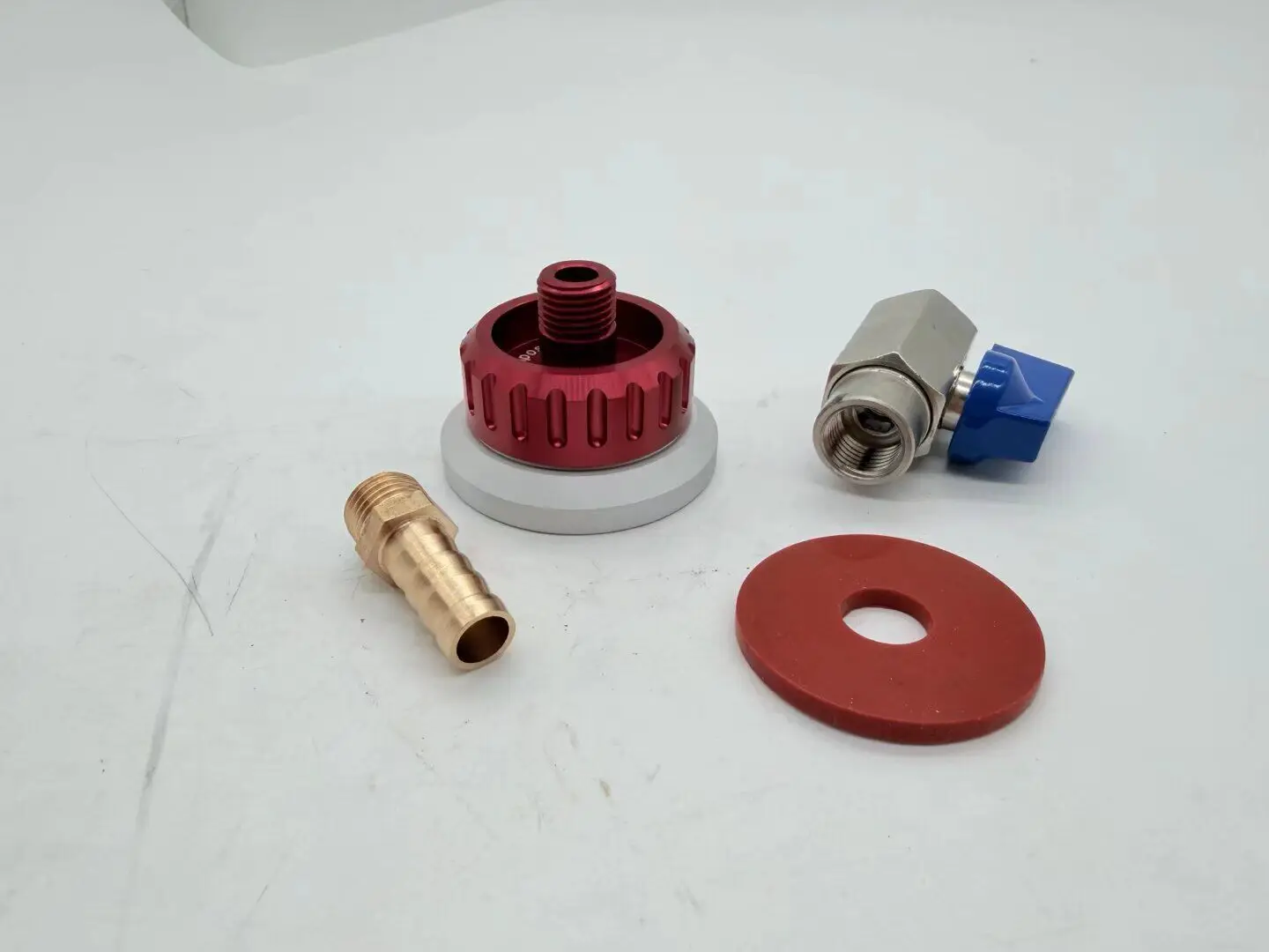 Vacuum Nozzle+quick Connector VC200\1/4 Vacuum Valve+Barb Connector Pressing Process，Vacuum Process Carbon Fiber Resin Infusion
