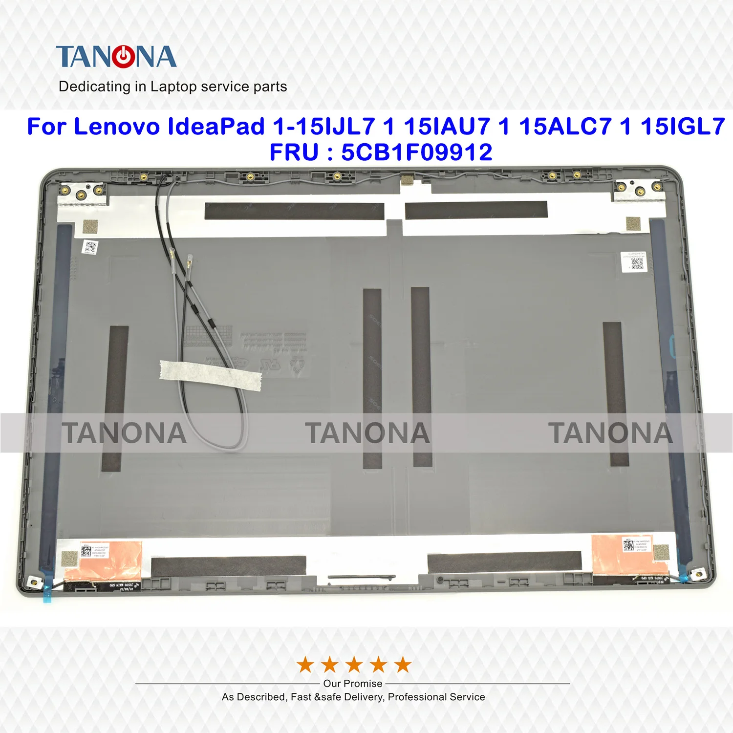 Orig New 5CB1F09912 Gy For Lenovo IdeaPad 1-15IJL7 1 15IAU7 1 15ALC7 1 15IGL7 Top Case LCD Cover Back Cover Rear Lid 82LX