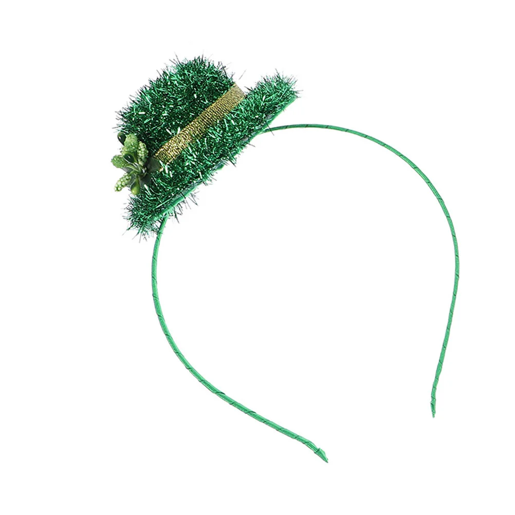 Green Hat Headband Decorative St Patrick's Day Hair Wear Hairband Fresh Headdress Unique Festival Ornament Party Makeup