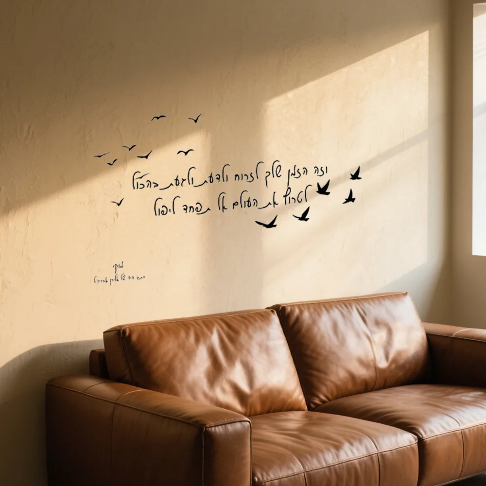 Hebrew Wall Sticker Home Decorations Wall Art Decal Decoration Fashion Sticker Living Room Bedroom