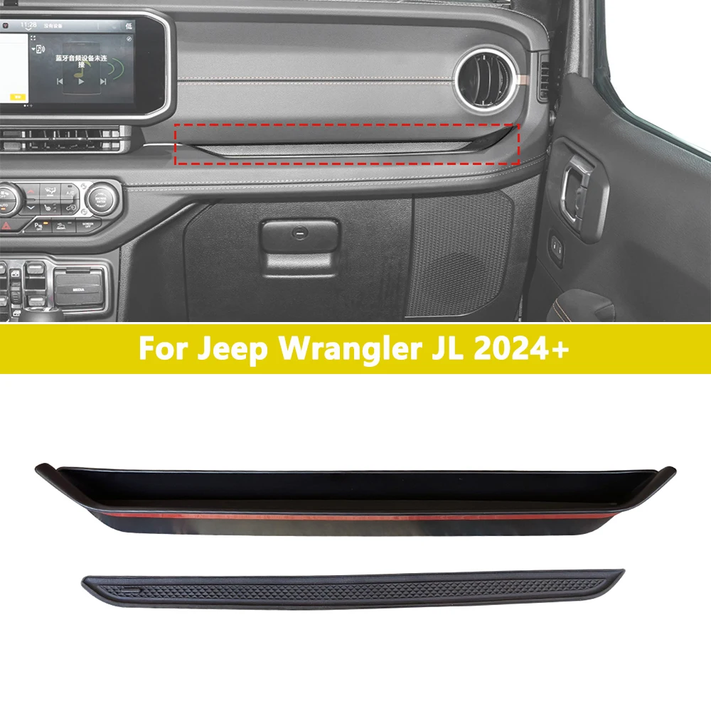 Front Passenger Armrest Grab Handle Storage Box for Jeep Wrangler JL JT 4XE 2024 Inner Car Organizer Container Car Accessory