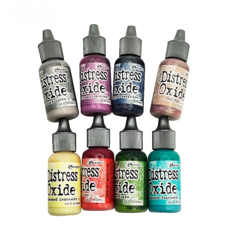 وسادة ختم أكسيد تجديد السائل/صناعة يدوية لتقوم بها بنفسك حبر صبغ مختلط سجل القصاصات دهانات تلوين مجمعة 23 لونًا دهانات مائية