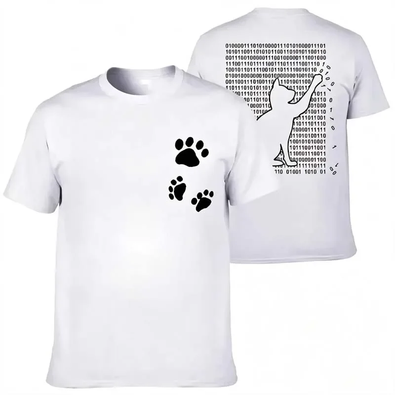 Cat Plays Pattern Print T-shirts for Women Summer Casual Fashion Funny Minimalist Tops Comfort Loose Crew Neck Short Sleeve Tees
