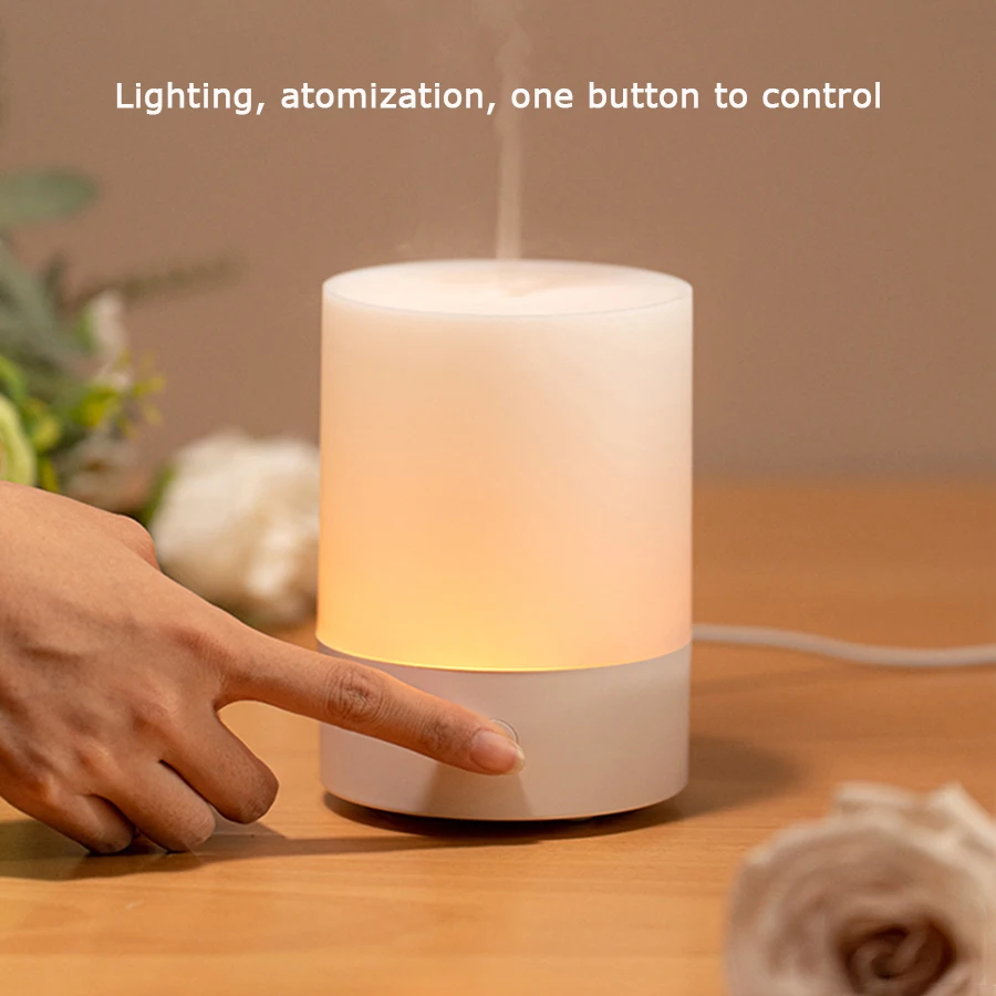 Humidificador de aire portátil alimentado por USB, luces de 7 colores, la humidificación silenciosa es un difusor de Aroma adecuado para el hogar y la Oficina