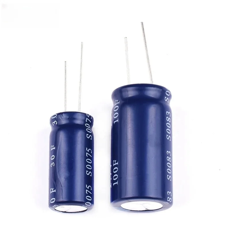 5PCS Farad Capacitor 2.7V 1F 3.3F 10F 30F 100F Type R Double Layer Supercapacitor