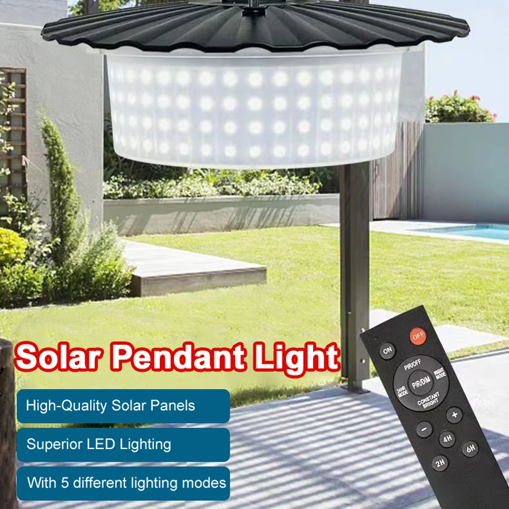 Solar Pendant Light Motion Sensor LED Shed Light Solar Outdoor Street Light 5 Light Modes Garden Patio Camping Lighting Tools