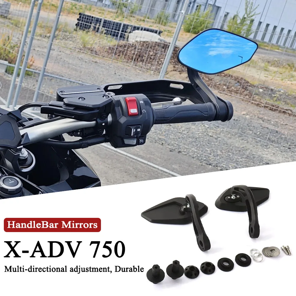 

New Motorcycle Fit For Honda XADV 750 XADV750 X-ADV 750 2021 2022 2023 2024 2025 Rear View Side Mirror HandleBar End Mirrors Kit