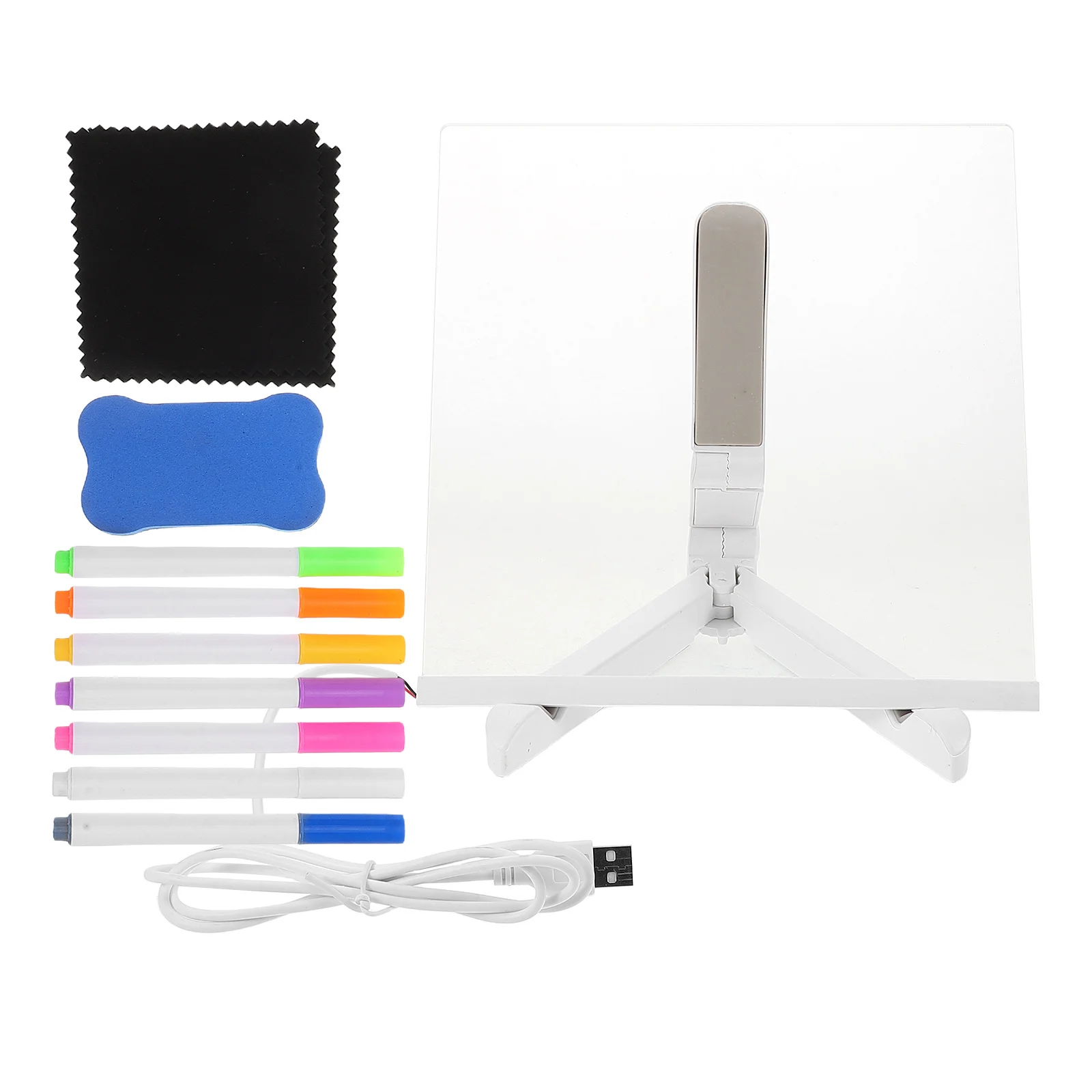 Картина 3: 1 комплект, 7,9x7,9 дюймов, светодиодная акриловая доска для сообщений, светящаяся доска для рисования, светящаяся доска для заметок для сухого стирания для дома, кухни, офиса