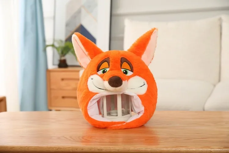 37ซม.จำลอง Lovely Fox Head หมวกการ์ตูนหมวก Photo Props ประสิทธิภาพตุ๊กตาของเล่นตุ๊กตาเครื่องแต่งกาย Party Girl ของขวัญ