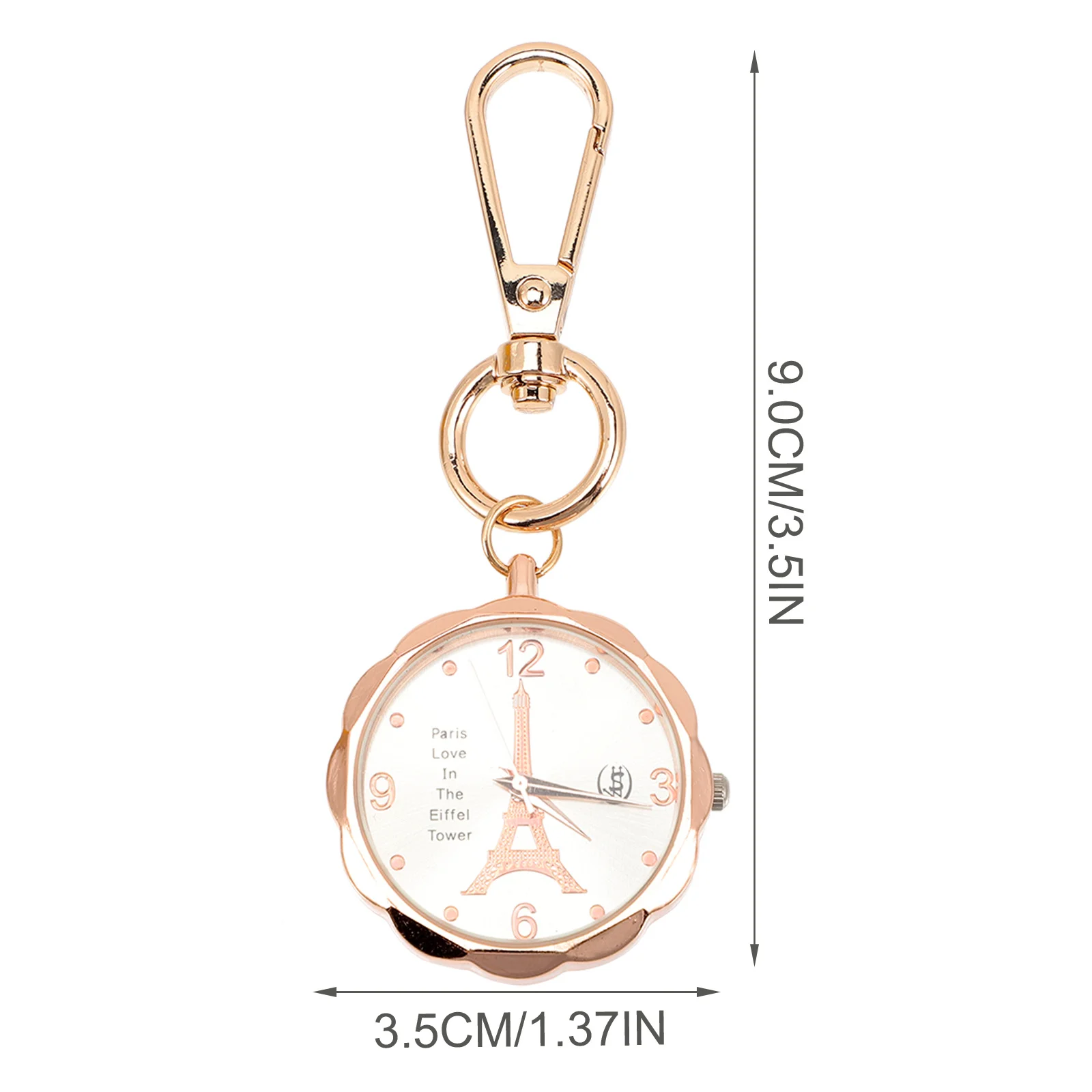 

Nurse Pocket Alloy Luminous Clip On Buckle Design Chest Watch Portable Glow In The Dark Hanging Watch For Women Men