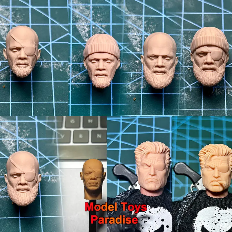 

Неокрашенная DIY масштаб 1/12, мужской солдат, Ник Фейра, белая модель головы, голова режира спецназа, скульптура, подходит для 6-дюймовой экшн-фигурки, тело