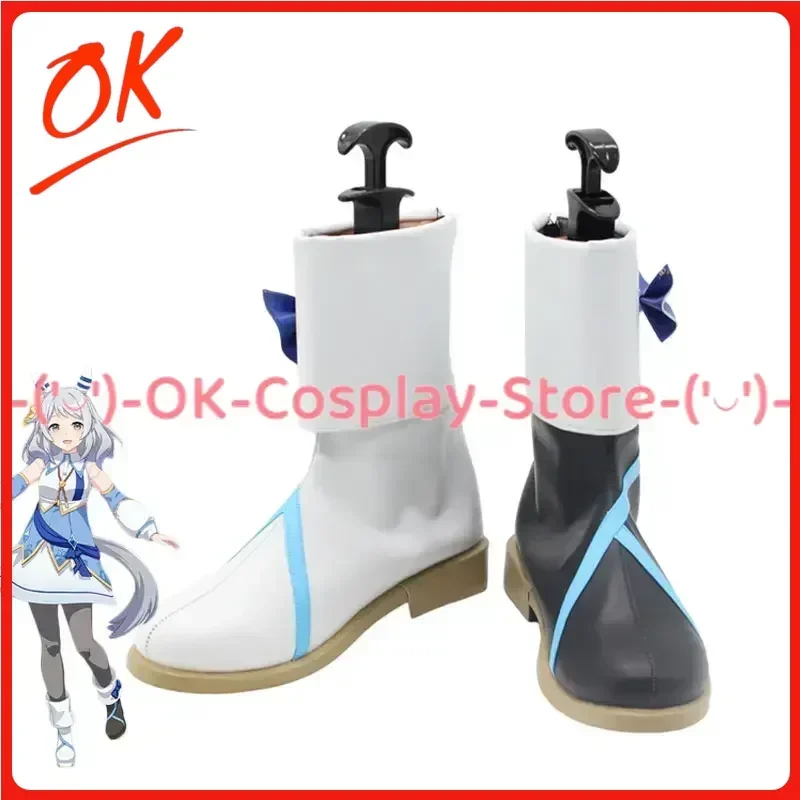 

[Customized] Pretty Derby Hishi Miracle Cosplay Shoes Anime Game Roleplay Costume Prop Halloween Carnival Party PU Leather Boots