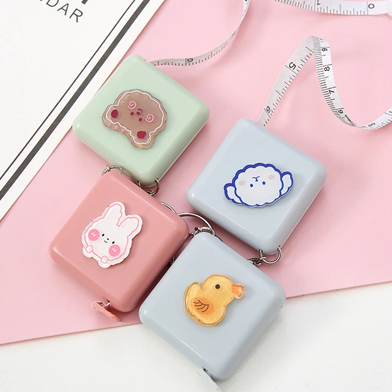 1.5m/60inch Kawaii Measuring Tape Mini Portable Soft Ruler Double Scale for Body Measurement Sewing Tailor Craft Flexible Ruler