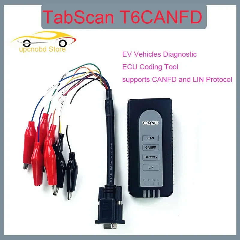 2025 TabScan T6CANFD For EV Vehicles Diagnostic Tool and ECU Coding Tool supports CANFD and LIN Protocol