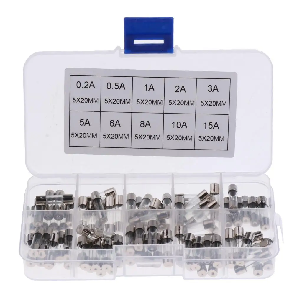 Glass Tube AGU Fuse Assortment Car Audio Power Fuse High Current Protection for Vehicle Amplifier Systems