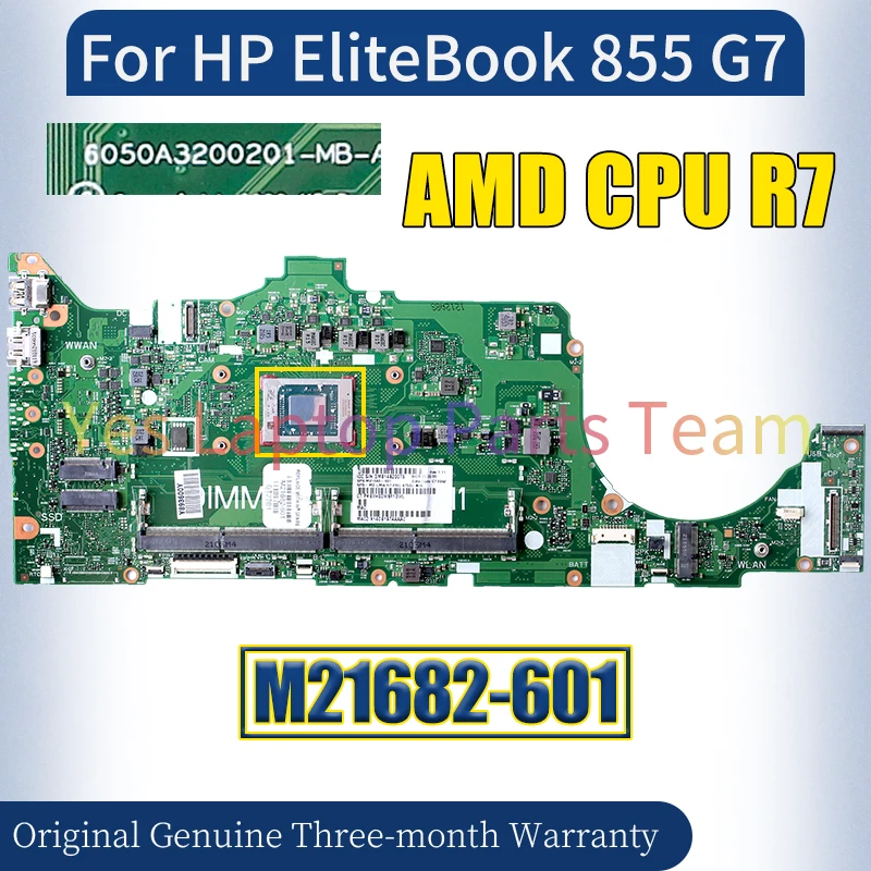 6050A3200201 For HP EliteBook 855 G7 Laptop Mainboard M21682-601 AMD CPU R7 Notebook Motherboard 100％ Tested